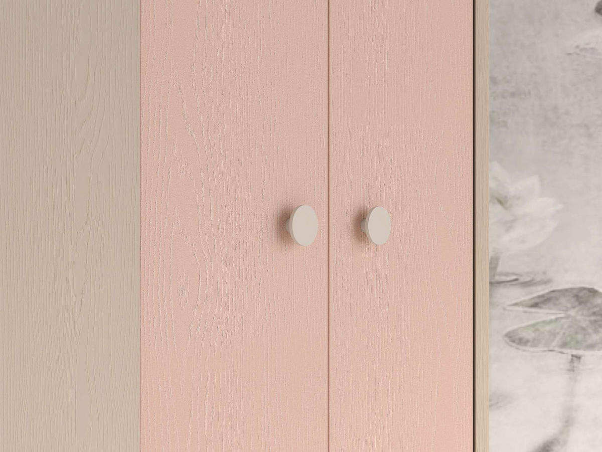 KLEIDERSCHRANK – 80 cm – Mevel – Rosa - Rosa, Holzwerkstoff (80/190/80cm) - hi-markt
