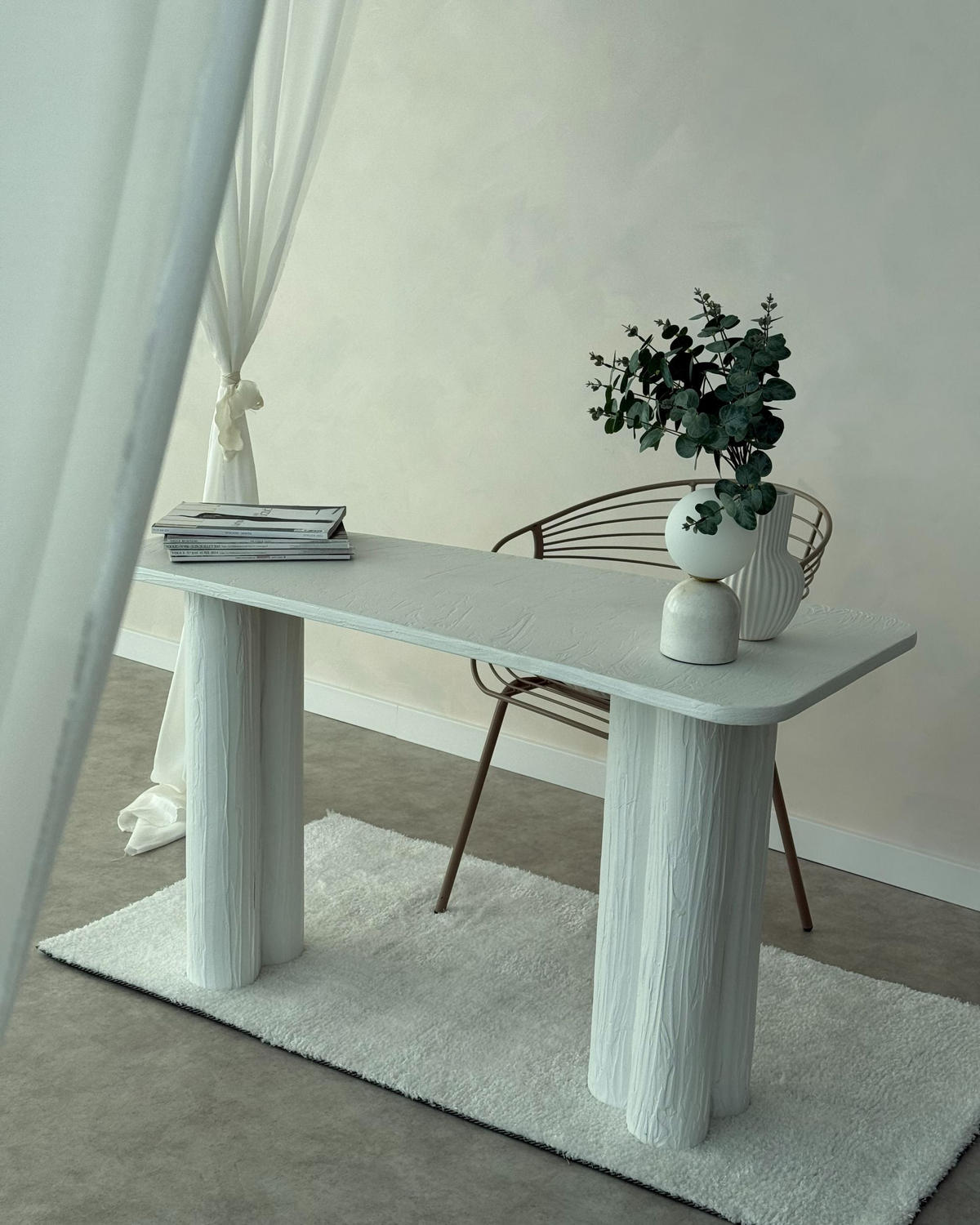 SHAGGY-TEPPICH Demre 150/80 cm - Weiß, Kunststoff (80/150cm) - Beliani