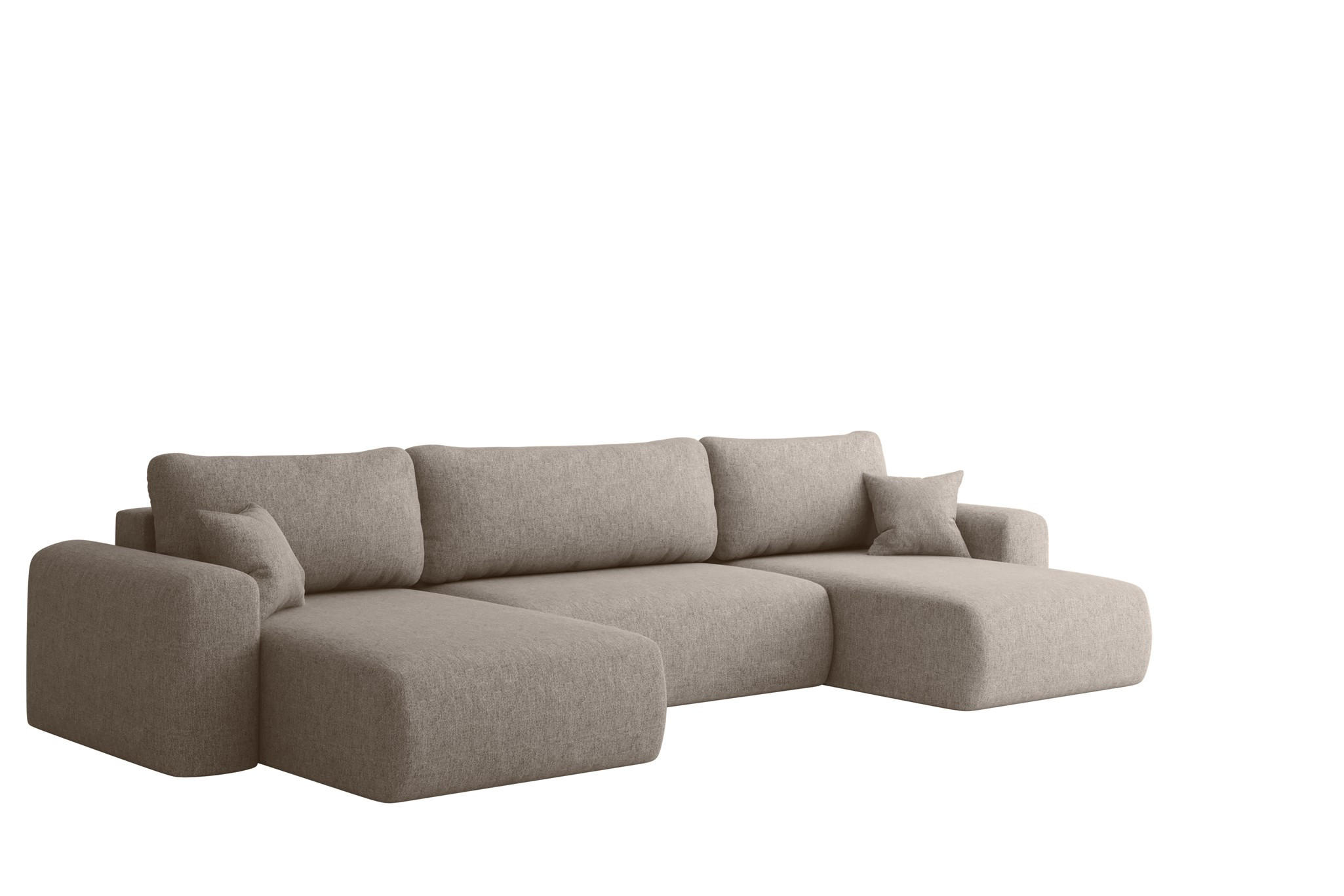 WOHNLANDSCHAFT Flora In Verita - Champagner, Holzwerkstoff/Textil (362/83/145cm) - Fun Möbel