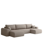 WOHNLANDSCHAFT Flora In Verita - Champagner, Holzwerkstoff/Textil (362/83/145cm) - Fun Möbel