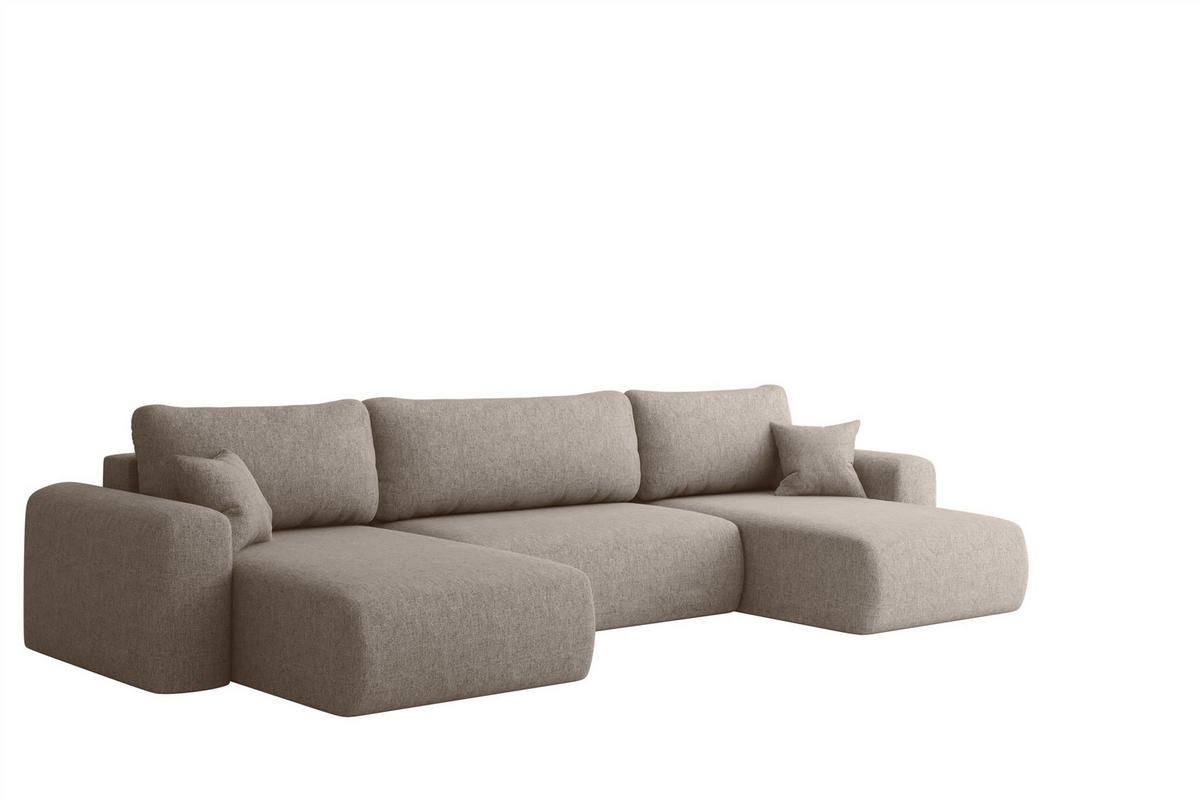 WOHNLANDSCHAFT Flora In Verita - Champagner, Holzwerkstoff/Textil (362/83/145cm) - Fun Möbel