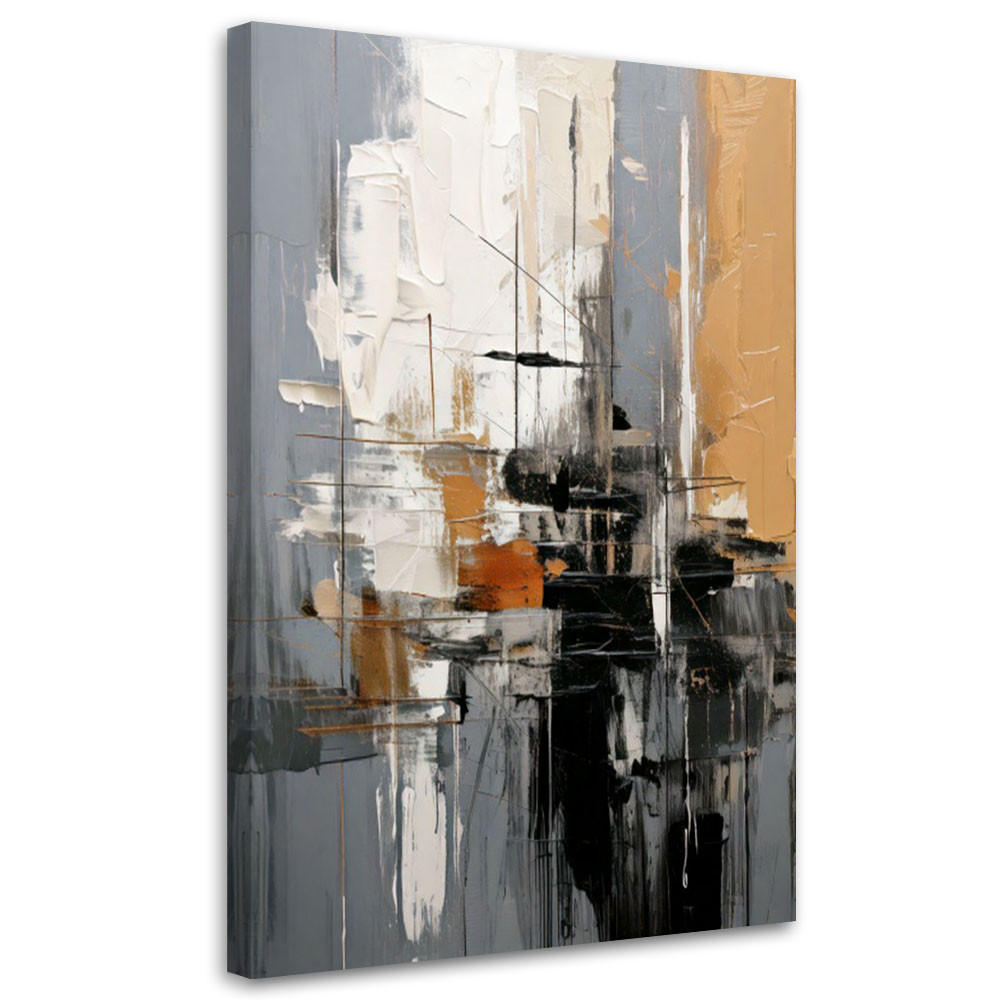 Feeby Leinwandbild Grau 70x100 cm
