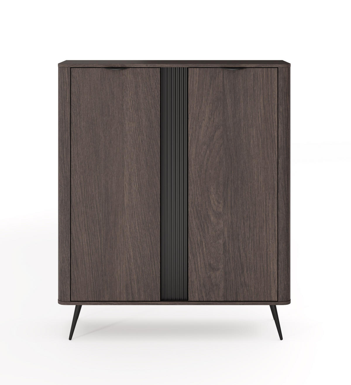 HIGHBOARD Arvis Eiche Dunin - Eichefarben/Schwarz, Holzwerkstoff (113/134/38cm) - Bettso