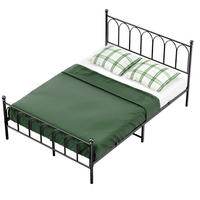 METALLBETT 140/200 mit Stauraum unter dem Bett, mit Lattenrost, Schwarz - Schwarz, Metall (140/200cm) - STILVORA