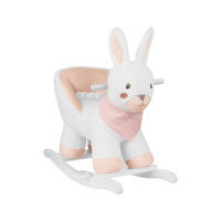 SCHAUKELTIER Hase rosa Plüsch, Sicherheitsgurt, Rückenlehne, Fußstützen, ab 12 Monate - Rosa, Textil (33/55/68cm) - Kikka boo