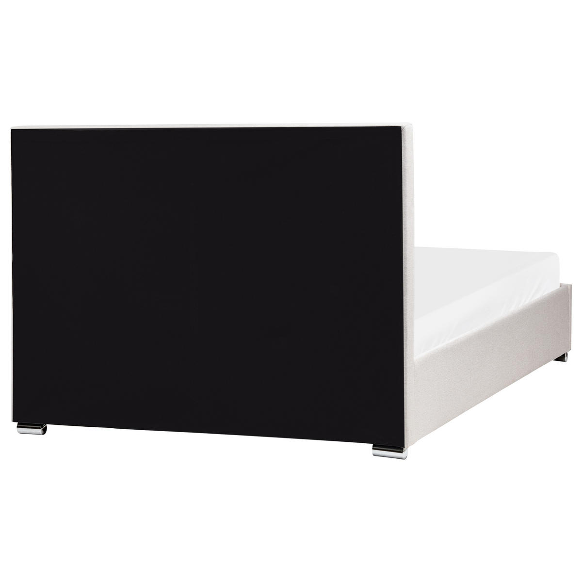 BETT mit Stauraum 140/200 cm Hellbeige Rouen - Beige, Textil (140/200cm) - Beliani