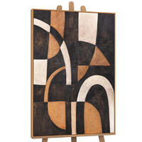GEMÄLDE Harmonie der Kurven Schattenfugenrahmen Eichefarben 120x80 cm - Eichefarben, Holz (120/80cm) - YS-art gallery
