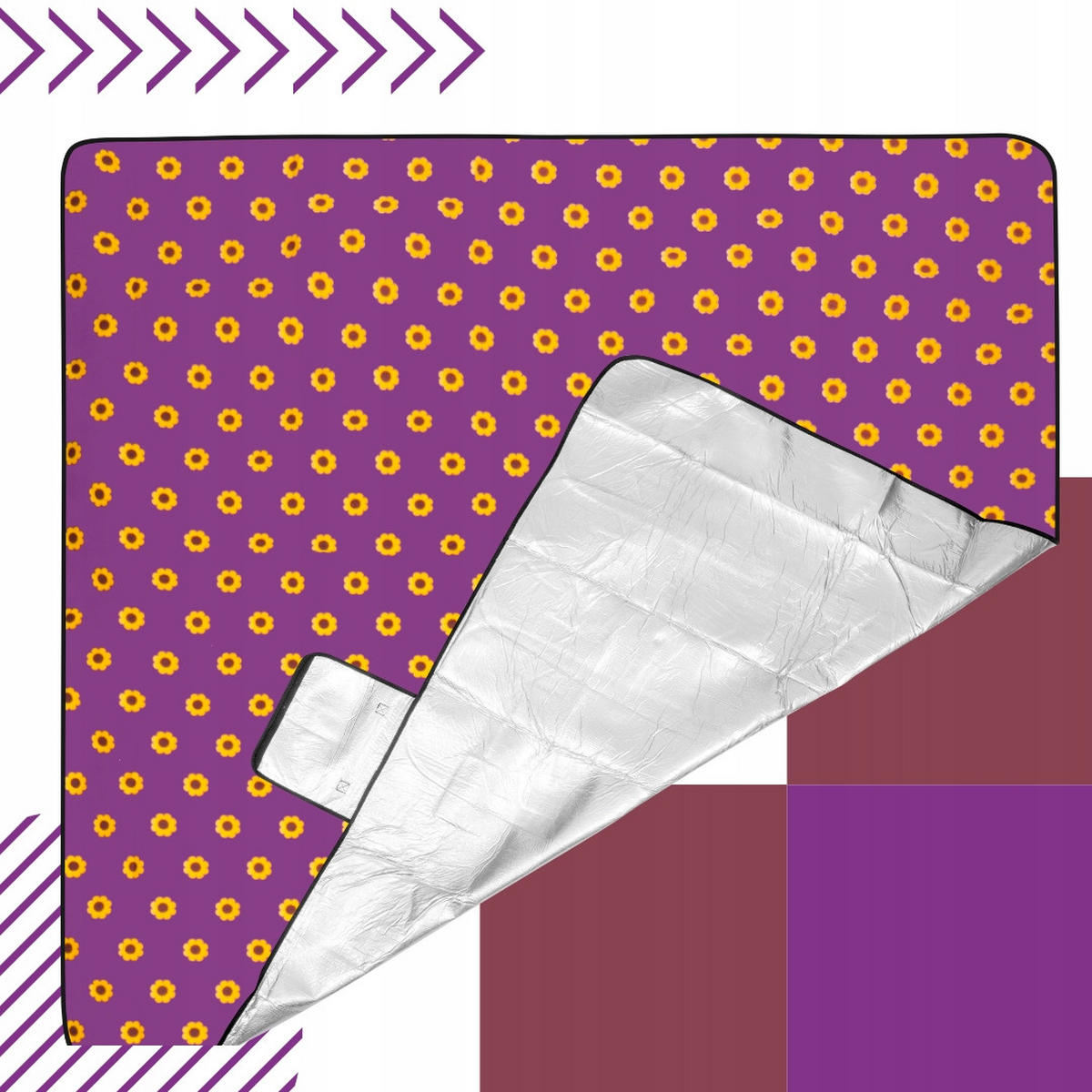 PICKNICKDECKE - Flieder, Textil (200/200cm) - KRUMAD