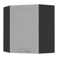 KÜCHENHÄNGESCHRANK Kvantum W10/60 Dust Grey Matt / Schwarz Matt 60 / 60 / 72cm - Schwarz/Grau, Holz/Holzwerkstoff (60/72/60cm) - Feldmann-Wohnen
