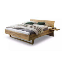 MASSIVHOLZBETT Wildeiche PLATEAU / 140 x 200 cm / wildeiche-bianco - Weiß, Holz (140/200cm) - BED BOX