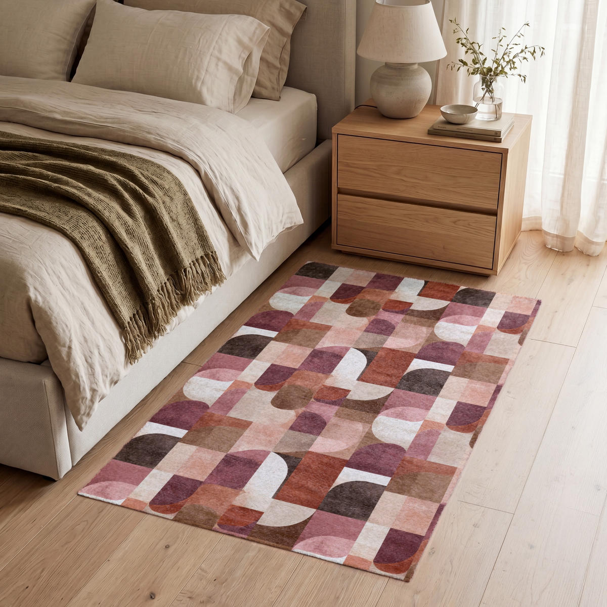 KOBERCE - Geometria - Moderné - Retro - 90x150 cm - viacfarebná, textil/plast (90/0.4cm) - OnlyWow