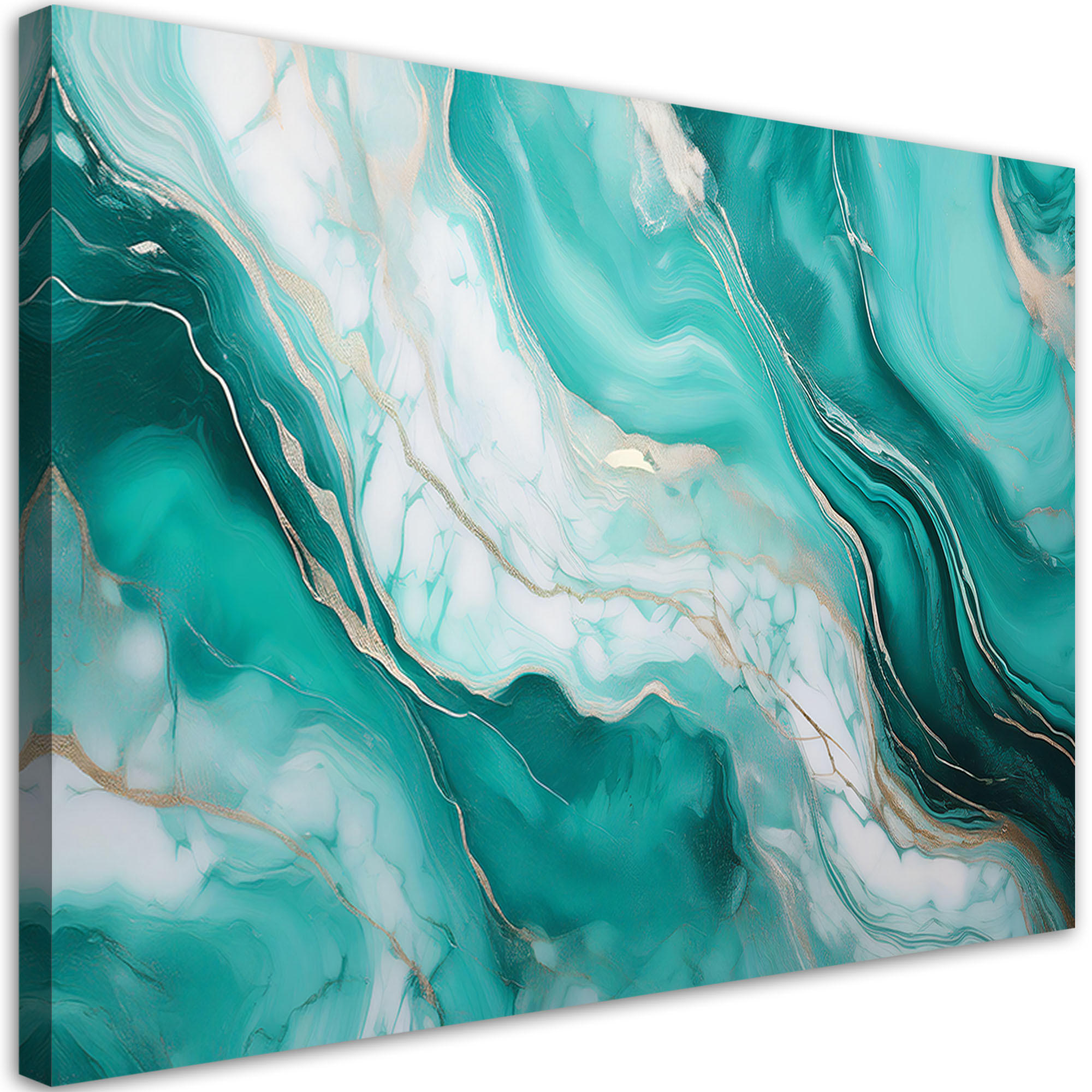 Feeby Leinwandbild Grün 120x80 cm