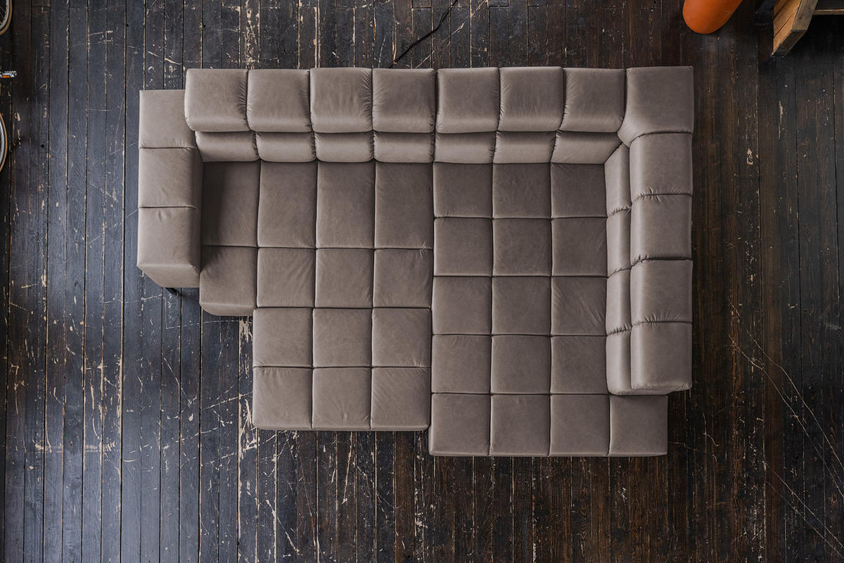 ECKSOFA NELSON Dunkelbraun Leder Relaxfunktion - Dunkelbraun/Schwarz, Leder/Metall (321/216cm) - KAWOLA