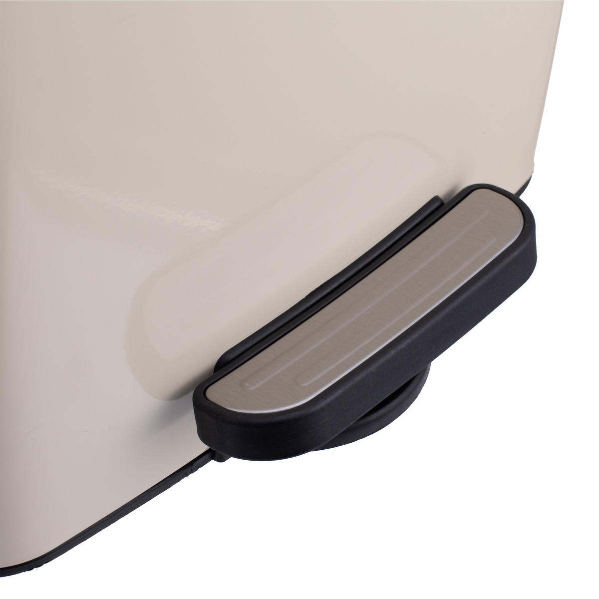 MÜLLEIMER - Beige, Kunststoff/Metall (29/53/34cm) - Relaxdays