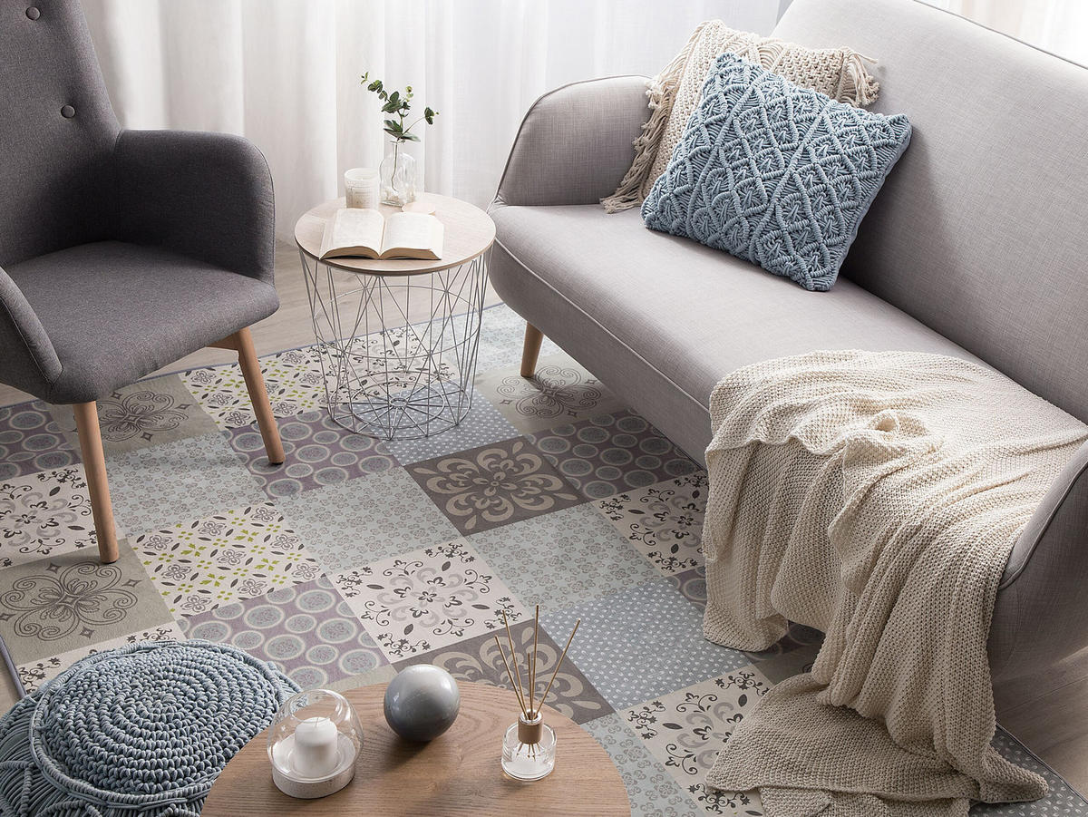 KURZFLOR-TEPPICH Inkaya 200/140 cm - Grau, Kunststoff (140/200cm) - Beliani