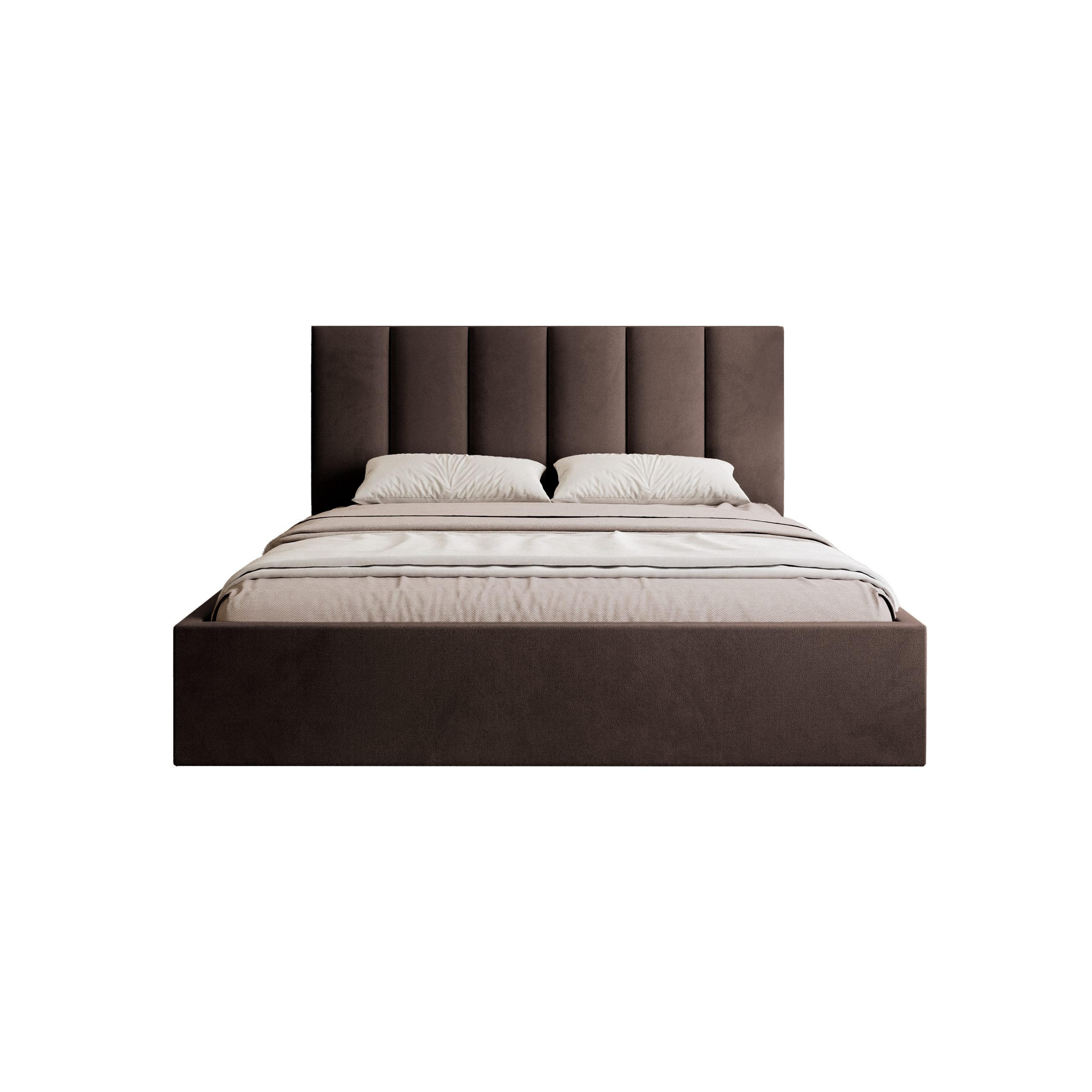POLSTERBETT Eloria 140x200 cm, Braun - Braun, Textil (140/200cm) - Fedve