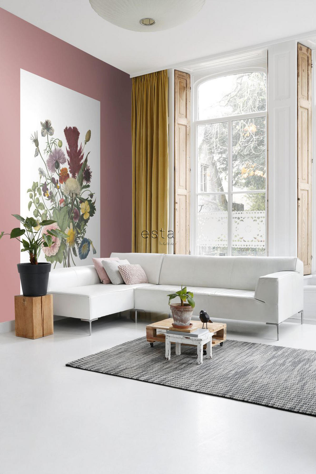 FOTOTAPETE Blumenstrauß 186 x 279 cm - Multicolor, Papier (186/279cm) - ESTAhome
