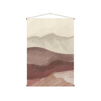 WANDTEPPICH Aquarell Horizont 150x100cm - Beige/Rot, Textil (100/1cm) - Art for the Home