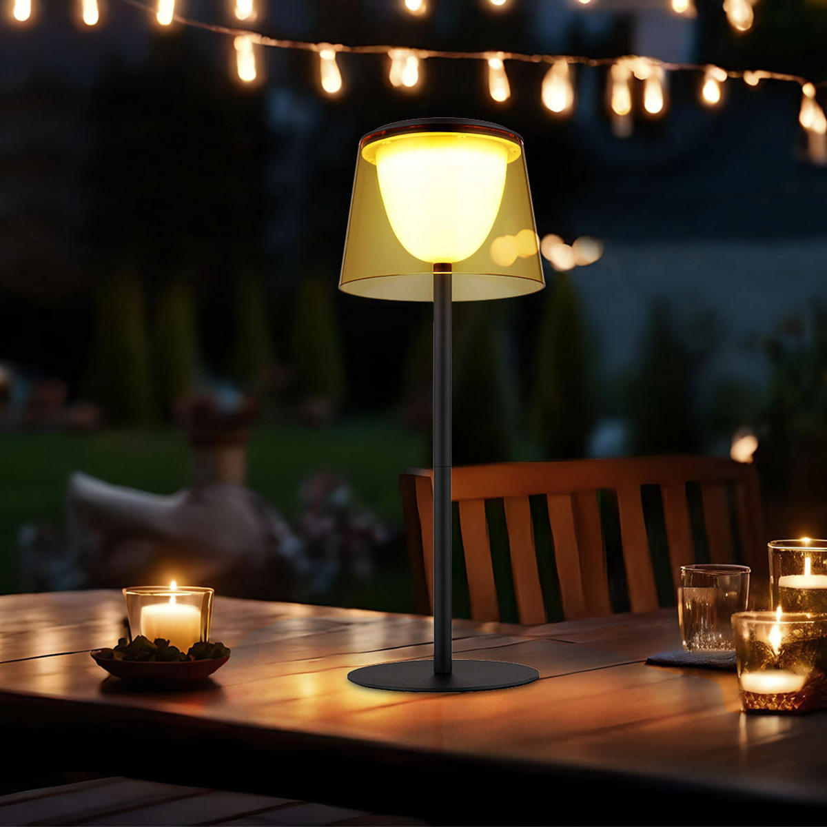 LED TISCHLEUCHTE Mariam Gelb - Gelb, Metall (13/13/34cm) - Globo Lighting