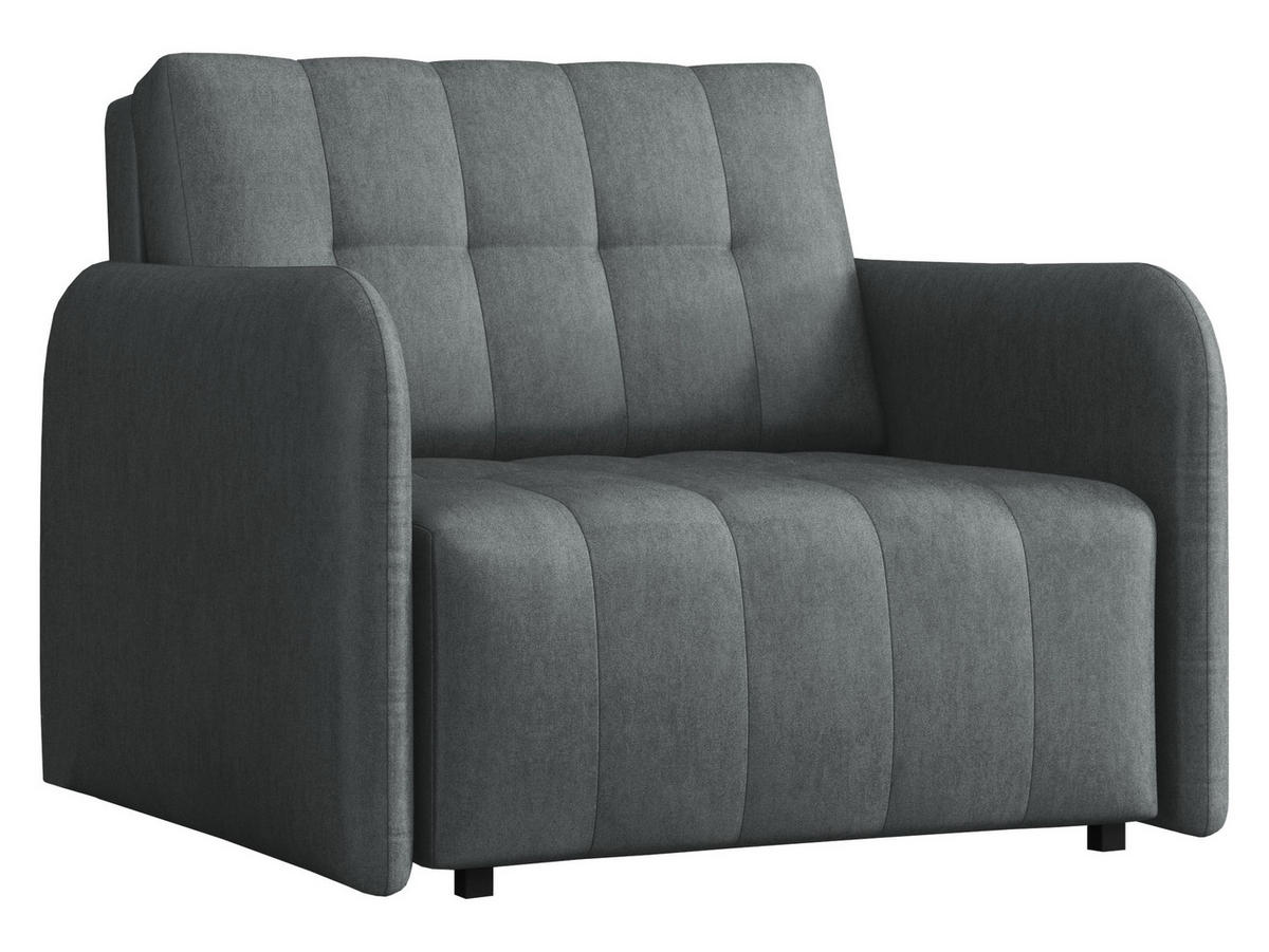 SCHLAFSOFA Viva Grand I - Dunkelgrau/Schwarz, Holz/Kunststoff (98/85/95cm) - MIRJAN24