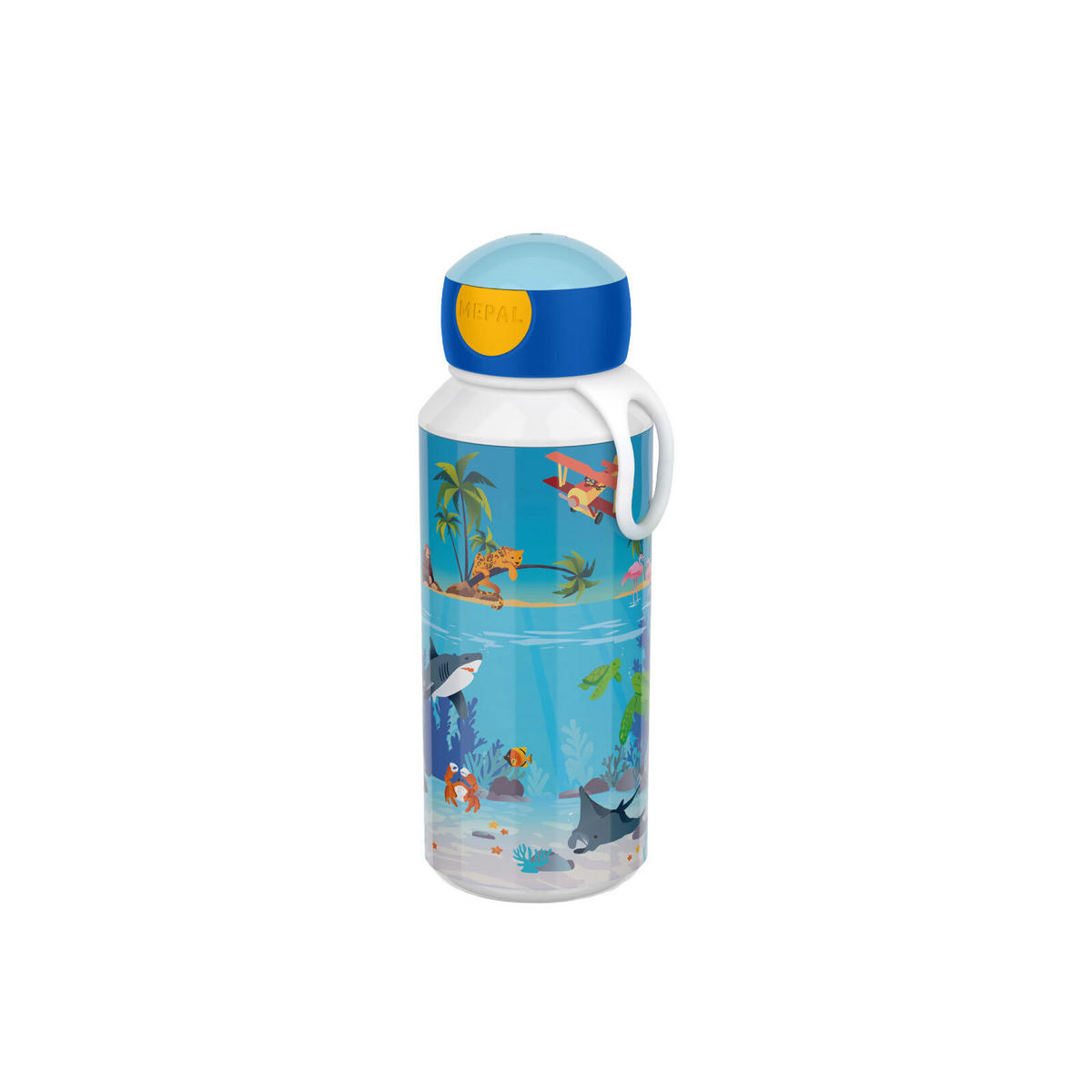 POP-UP TRINKFLASCHE Campus (2025) Tropical Ocean 400 ml - Blau, Kunststoff (0.4L) - Mepal