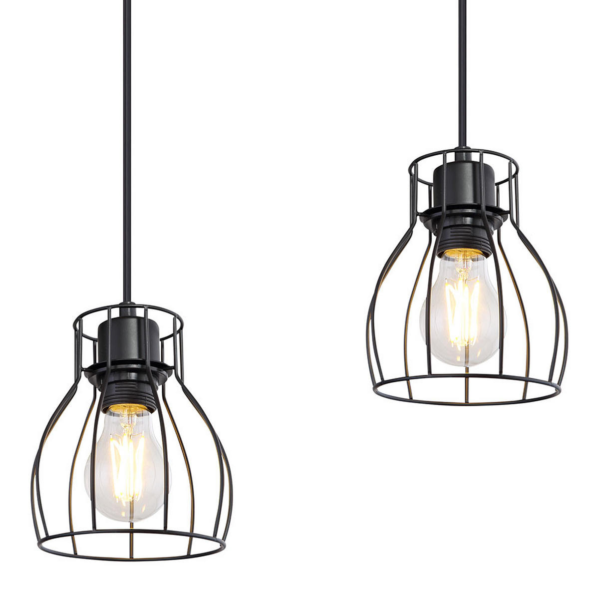 HÄNGELEUCHTE Holzbalken Braun - Braun, Holz (90/14/100cm) - Globo Lighting