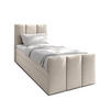 BOXBETT LEVENTE 100x200 cm mit Bettkasten und Matratze - Beige - Beige/Schwarz, Holz/Holzwerkstoff (100/200cm) - AX Living