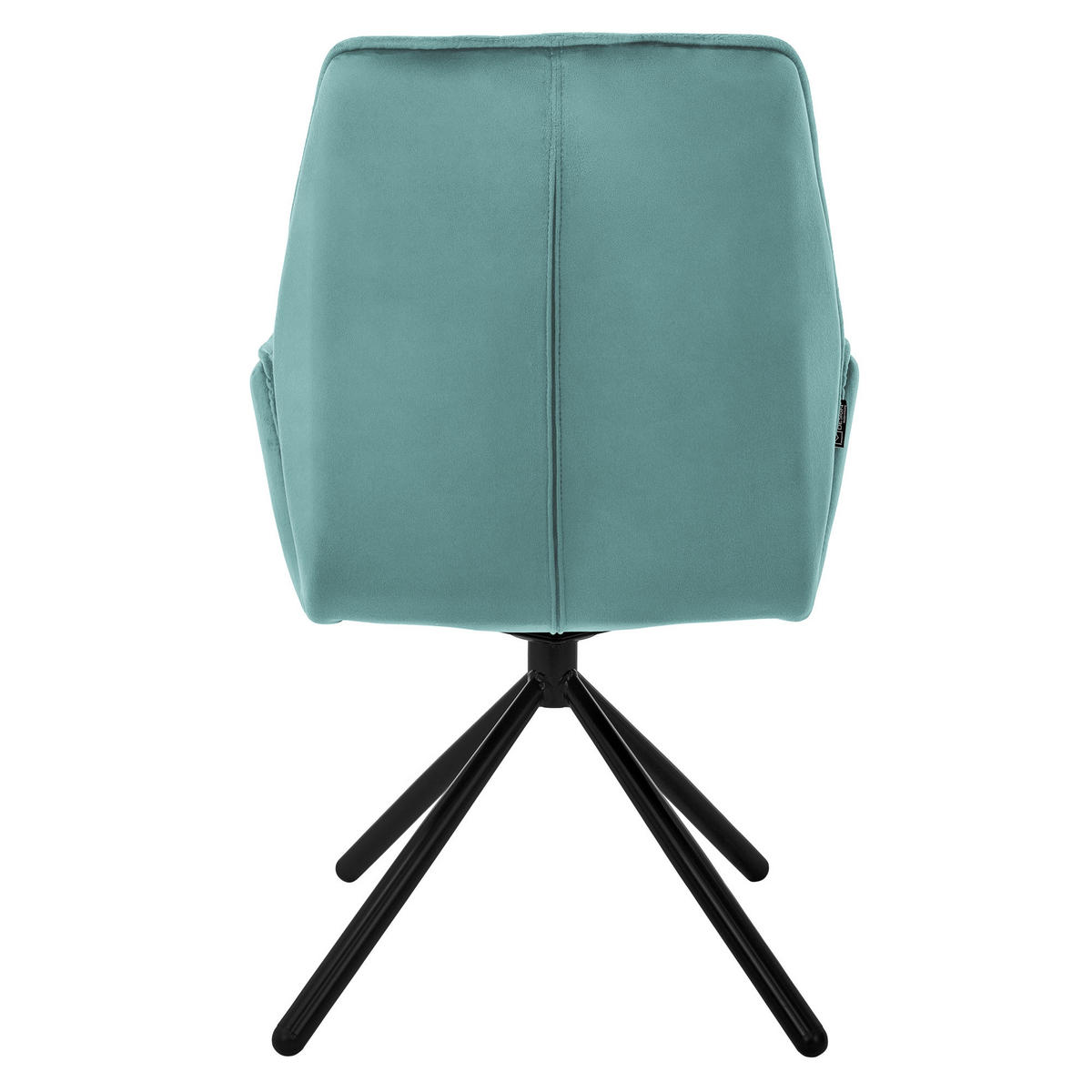 DREHSTUHL Samt Salbei - Blau, Metall (63/90/57cm) - ML-DESIGN