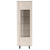 VITRINE Novado Kaschmirgrau 65 cm - Taupe/Schwarz, Holzwerkstoff/Metall (65.3/200/40.5cm) - Selsey