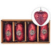 WEIHNACHTSBAUMKUGELN 13 cm Rot Feriable - Rot, Glas (11/13/10cm) - Beliani