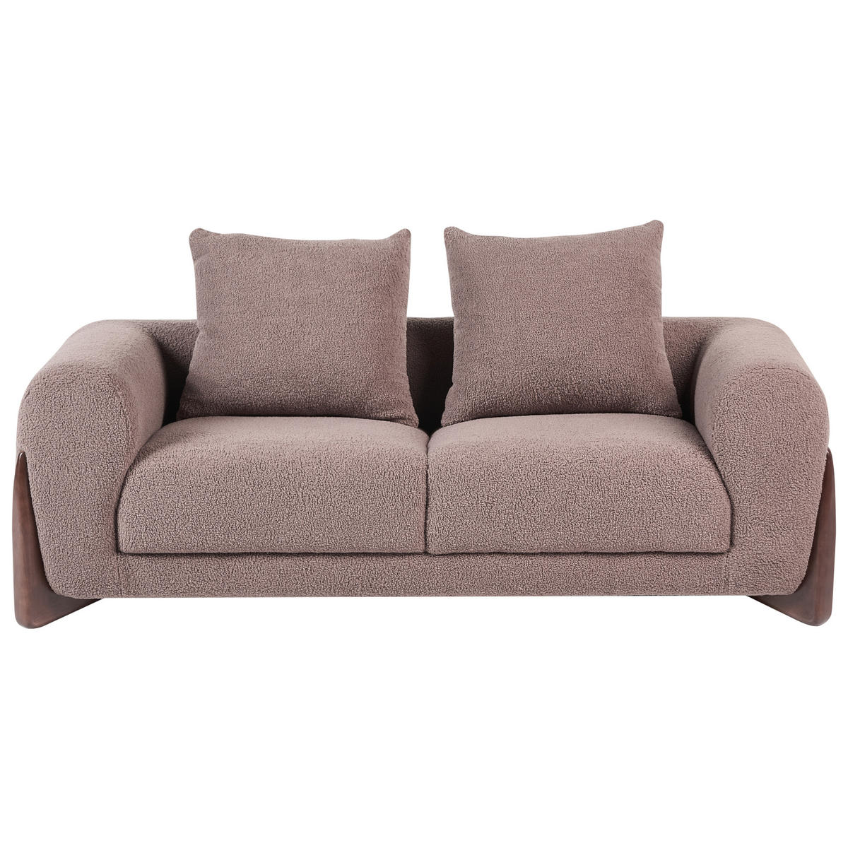 2-SITZER-SOFA Bouclé Braun Vinliden - Braun, Textil (180/62/87cm) - Beliani