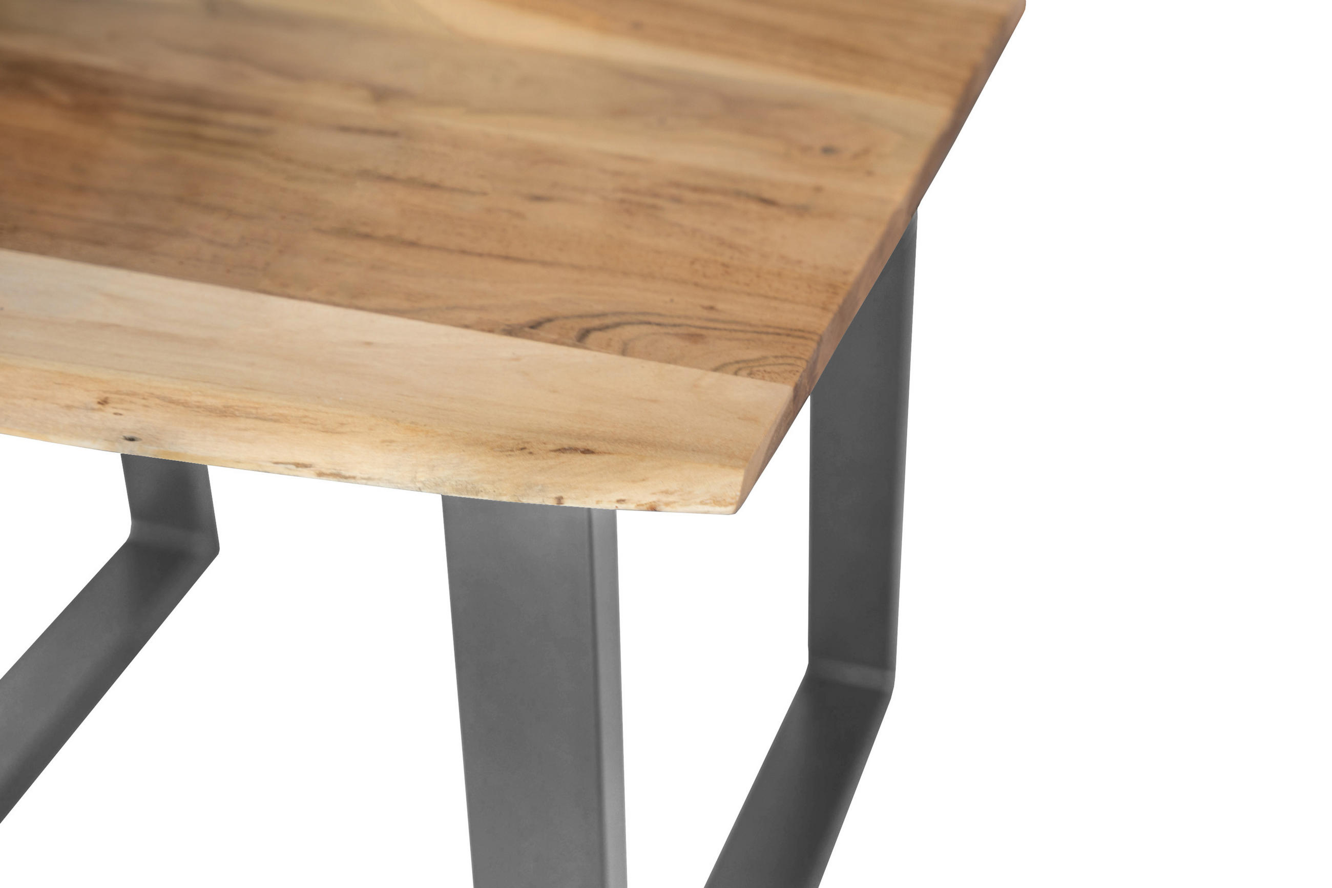 ESSTISCH MORITZ - Beige/Silberfarben, Holz/Metall (90/90/77cm) - SAM