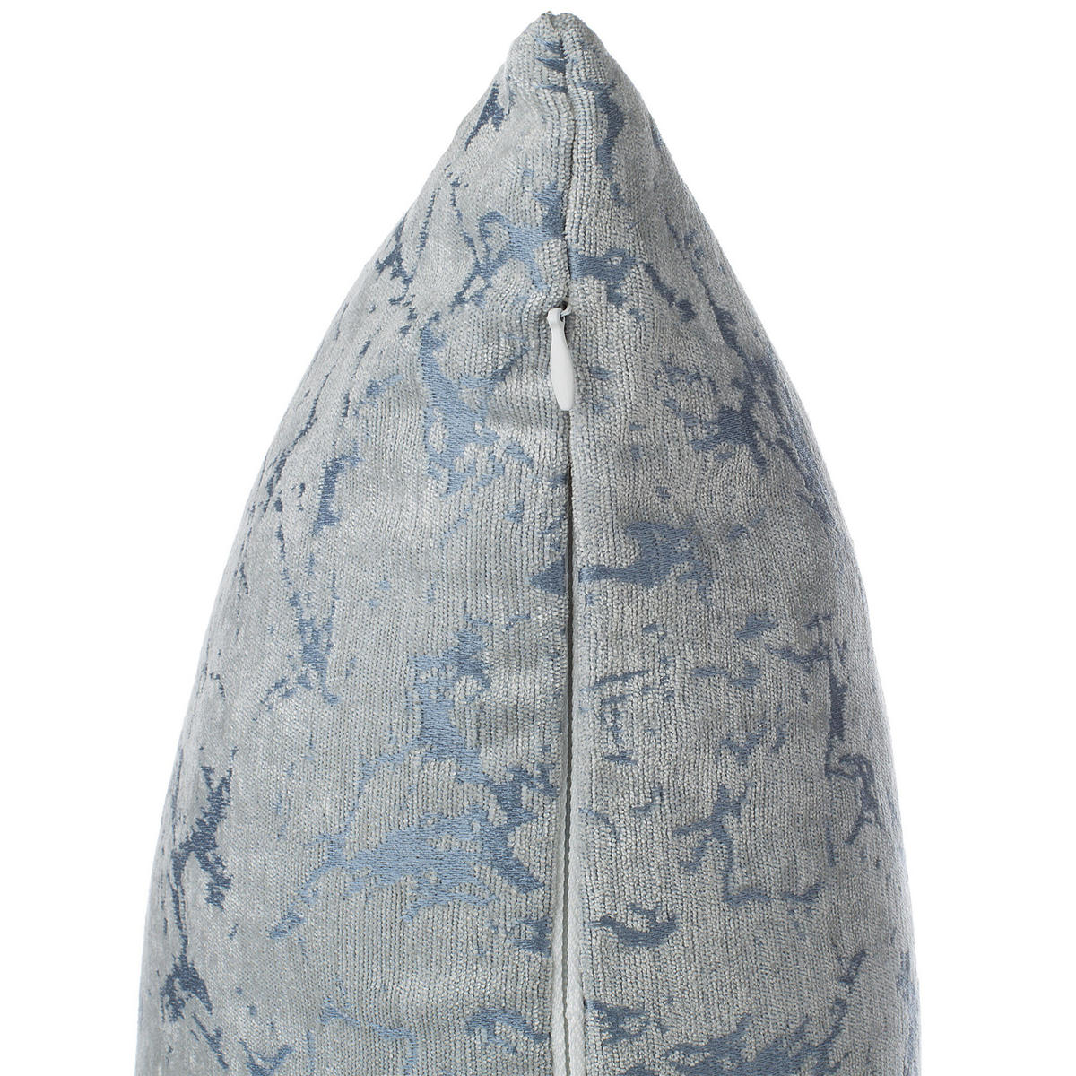DEKOKISSEN 2er-Set Hellgrau 45/45 cm Wisteria - Hellgrau, Textil (45/45cm) - Beliani