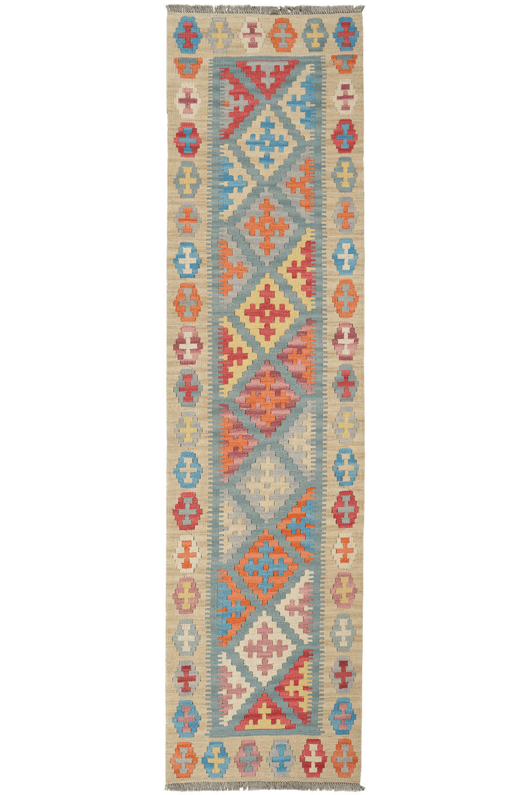 Looma Kelim-Läufer Türkis 60x237 cm