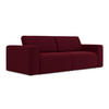 3-SITZER SOFA Samt Stoff Rot - Bordeaux/Beige, Kunststoff/Textil (224/80/103cm) - Makamii