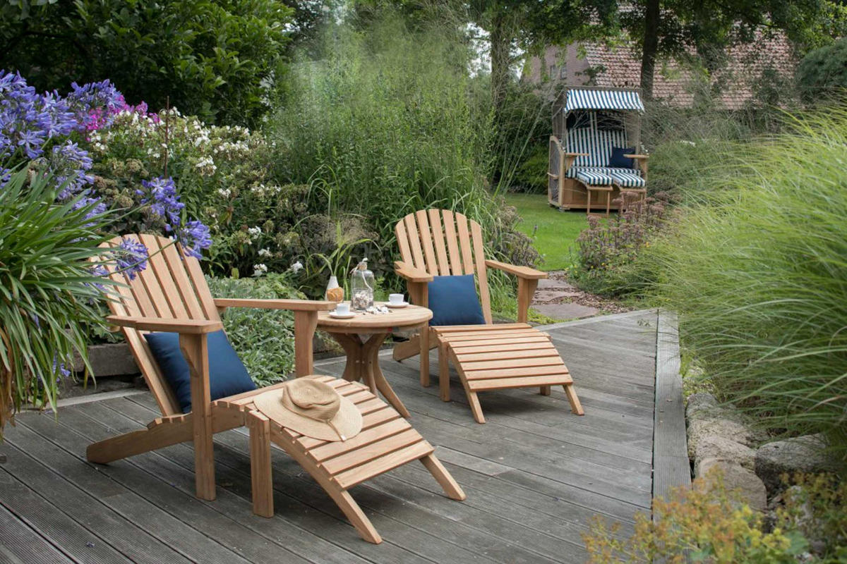 GARTENSESSEL Adirondack Montreal - Naturfarben, Naturmaterialien/Holz (73/86/141cm) - Mr. Deko