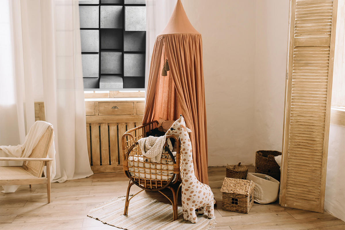 VNÚTORNÁ roleta - okenná roleta - roleta - 100x180 cm - Kamenné kocky - sivá, plast (100/180/0.5cm) - TULUP