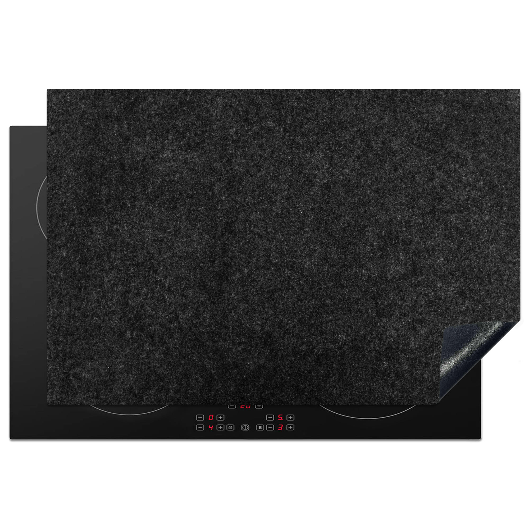 ZAŠČITA ZA INDUKCIJSKO PLOŠČO Beton 78x52 cm cm - črna, umetna masa (78/52/0.2cm) - MuchoWow