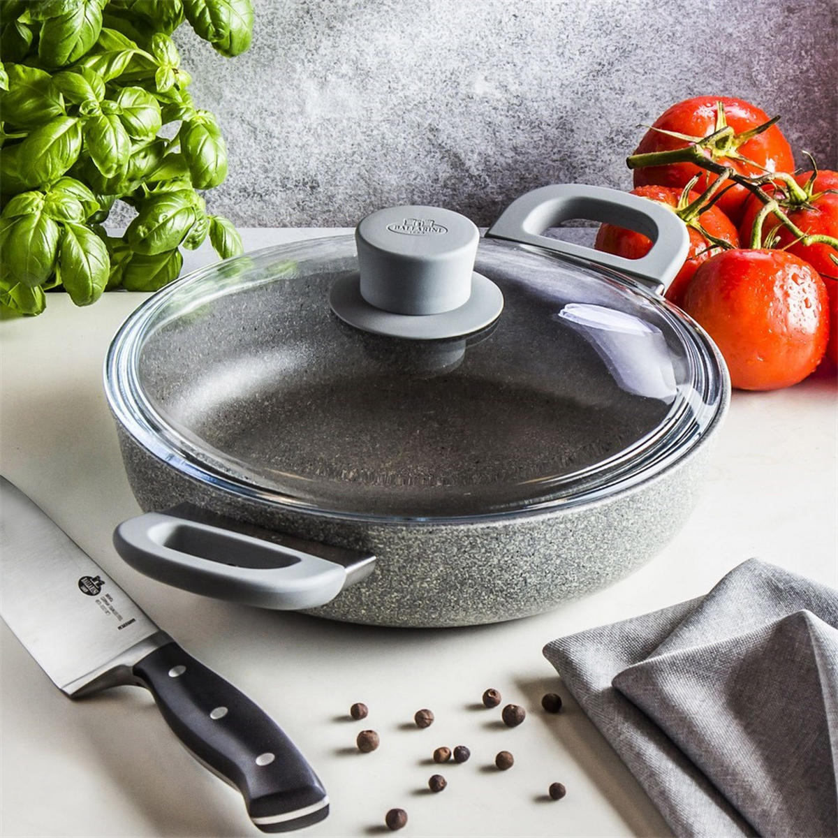 PFANNE Graphit 33/25/9 cm 750029420 - Graphitfarben, Metall (24cm) - Ballarini