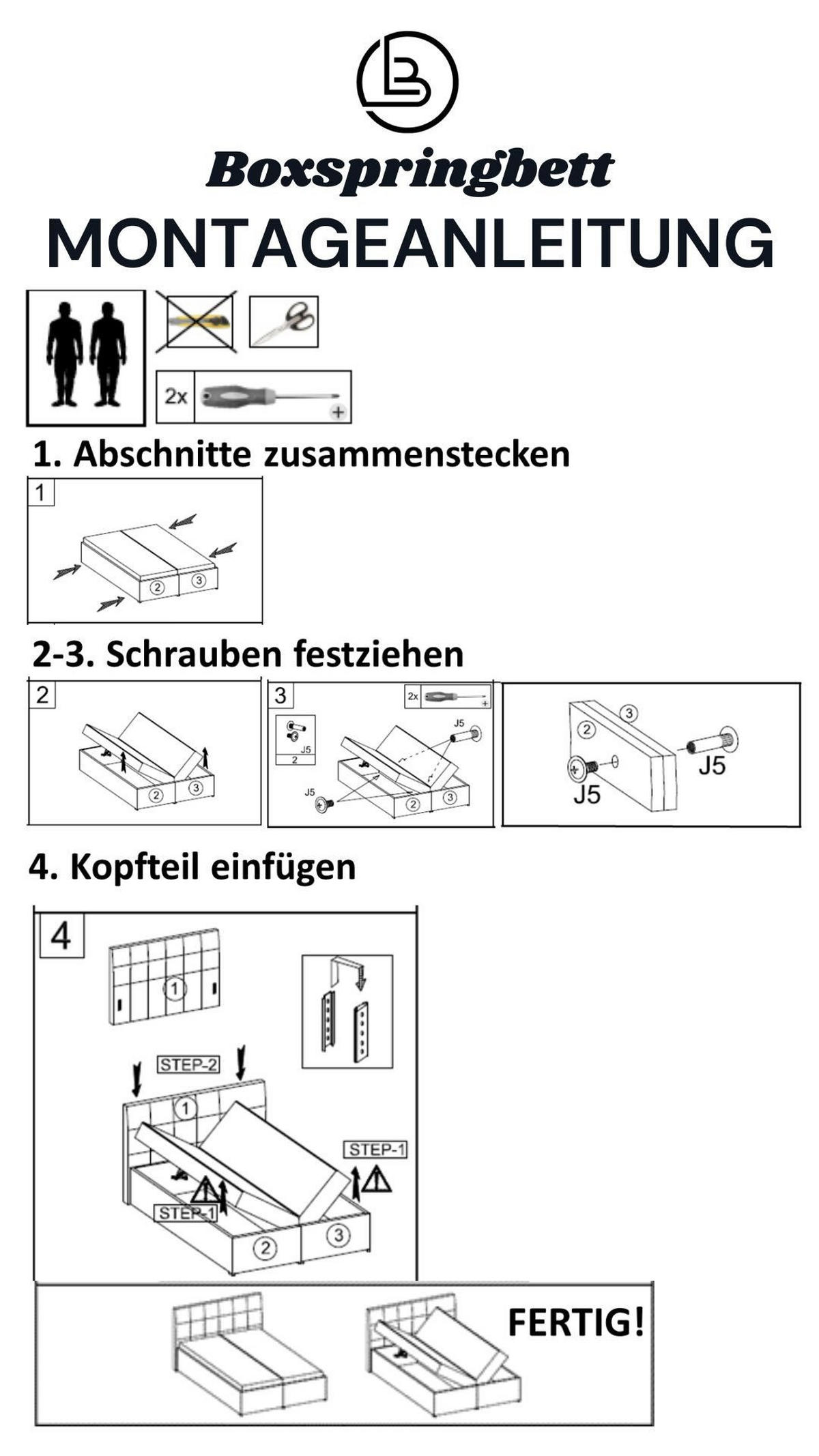 BOXSPRINGBETT PREMIUM 10, 160 x 200 cm, Bettkasten, H3, grau - Grau, Textil (160/200cm) - Labett