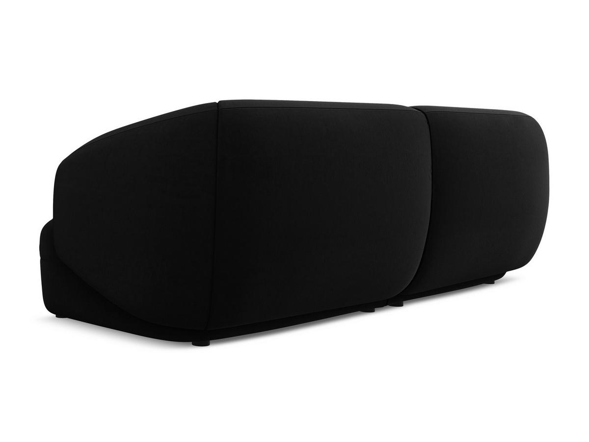 4-SITZER-SOFA Samt Stoff Schwarz - Schwarz, Kunststoff/Textil (232/81/98cm) - Makamii