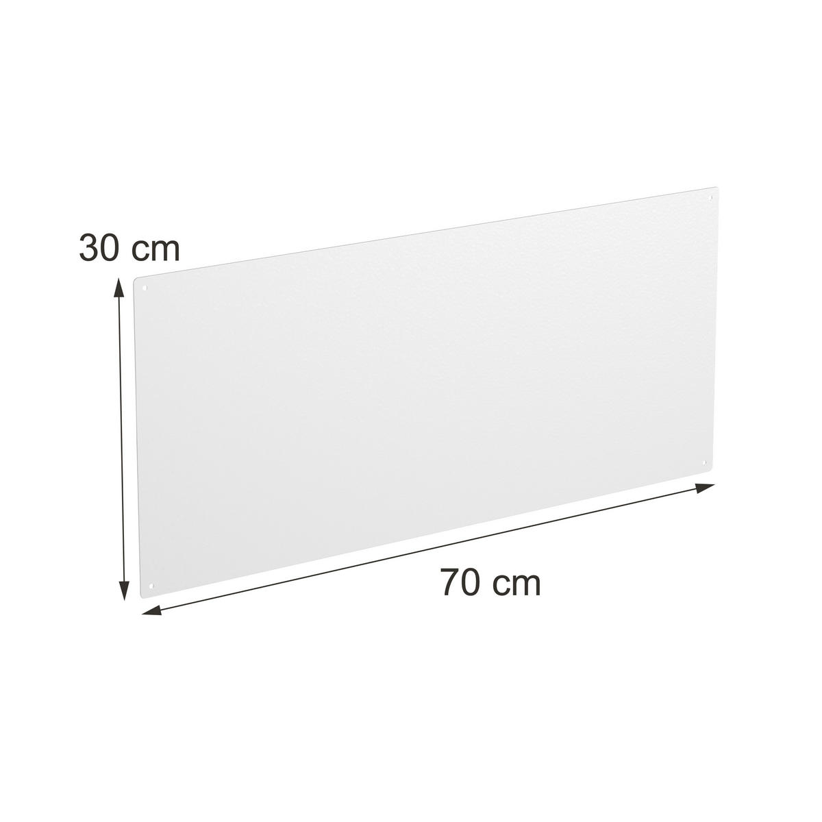 MAGNETTAFEL Weiß Stahl beschreibbar 70x30 cm - Weiß, Metall (70/30/0.1cm) - Relaxdays