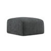 POUF Chenille Stoff Grau - Dunkelgrau/Schwarz, Holzwerkstoff/Kunststoff (65/40/65cm) - Makamii