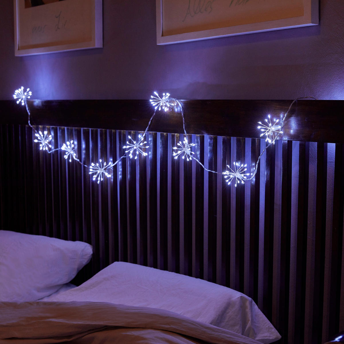 LED-LICHTERKETTE - 200 LEDs im Feuerwerklook für stimmungsvolle Innenbeleuchtung, 180cm lang mit 5m Zuleitung - Weiß, Kunststoff (500cm) - Northpoint