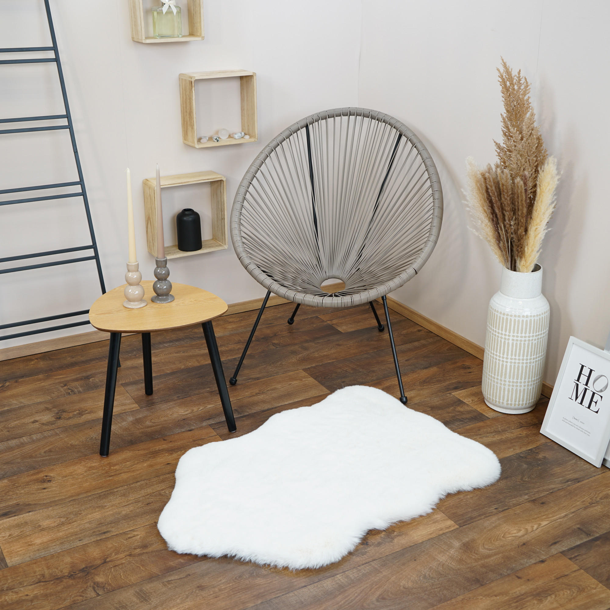 KUNSTFELLTEPPICH SHEEPSKIN 60/90 cm Ivory - Creme, Fell (60/90cm) - Consilio Concept