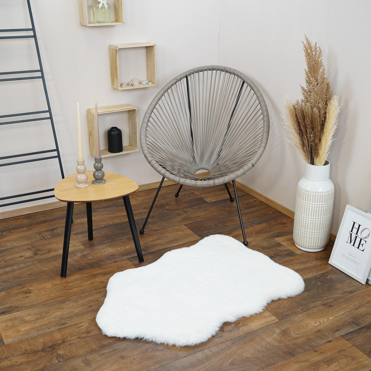 KUNSTFELLTEPPICH SHEEPSKIN 60/90 cm Ivory - Creme, Fell (60/90cm) - Consilio Concept