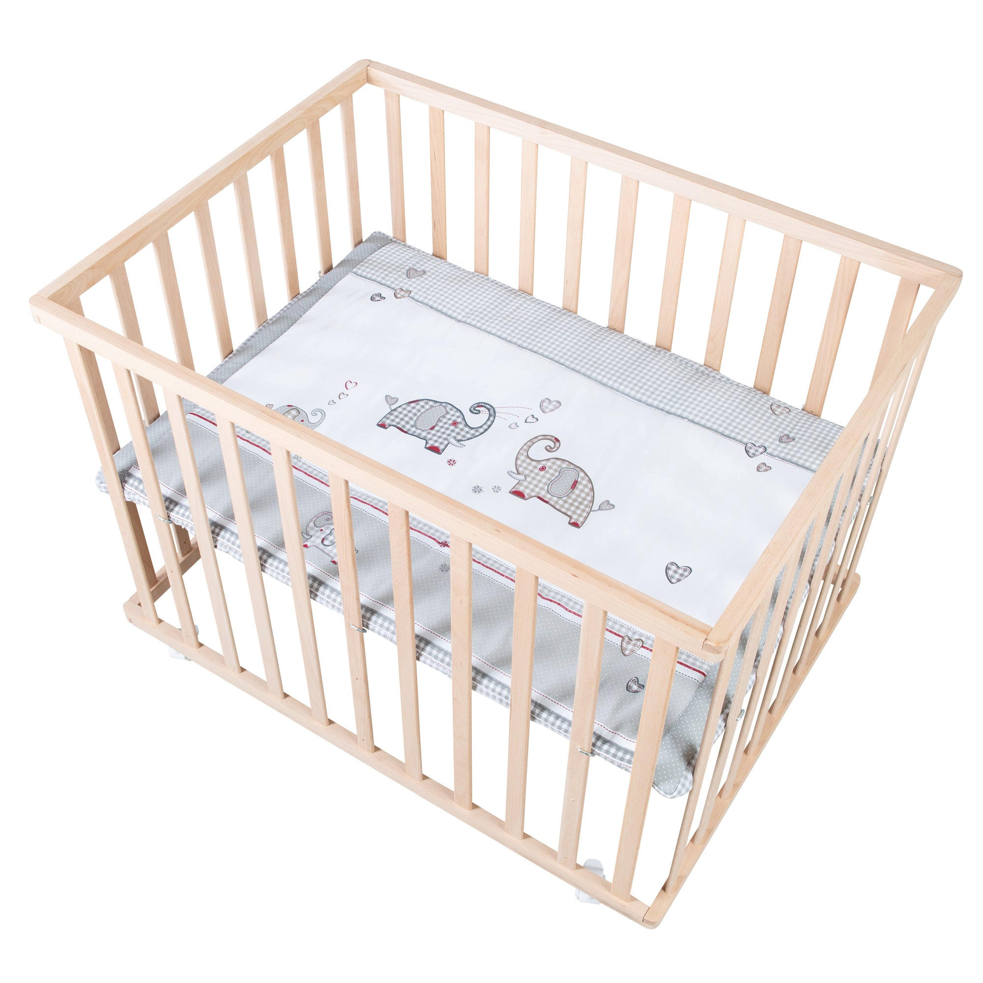 LAUFGITTER 100x75, Jumbo twins grau - Naturfarben, Holzwerkstoff (73/72/98.5cm) - Roba