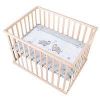 LAUFGITTER 100x75, Jumbo twins grau - Naturfarben, Holzwerkstoff (73/72/98.5cm) - Roba