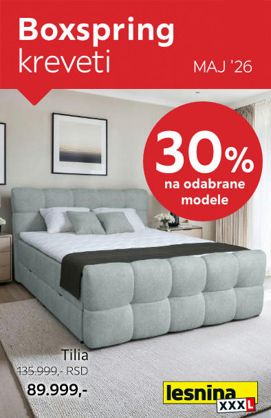 30% na boxspring krevete