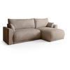 ECKSOFA MORENO mit Schlaffunktion Beige Cord - Beige, Textil (262/160cm) - Bromarkt